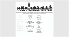 Desktop Screenshot of goodneighborpizzeria.com