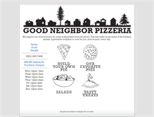 Tablet Screenshot of goodneighborpizzeria.com